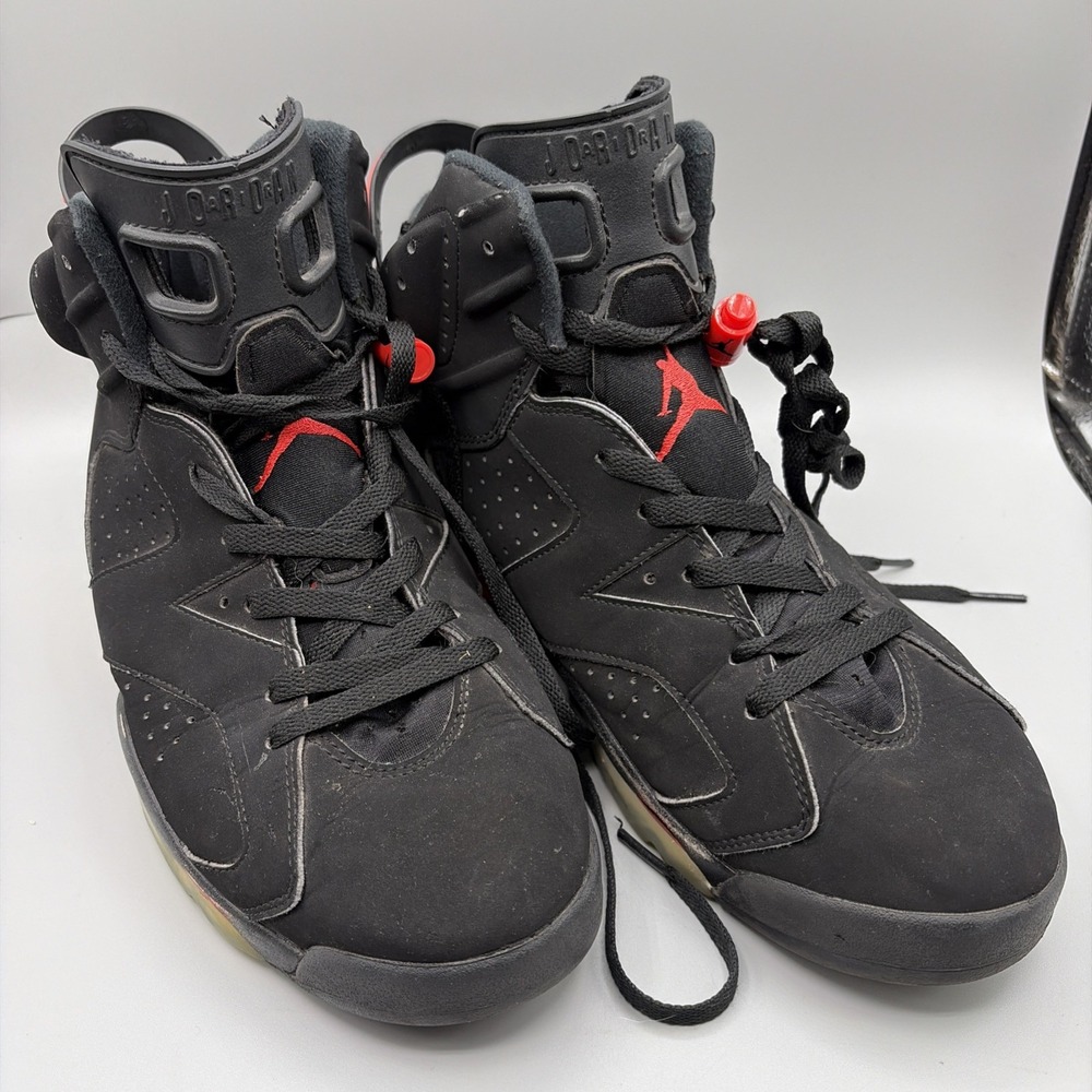Air Jordan 6 Black Infared sneakers Mens 10.5 2019 VI Retro Black 384664-060